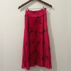 Banana Republic Pink Floral A-Line Skirt